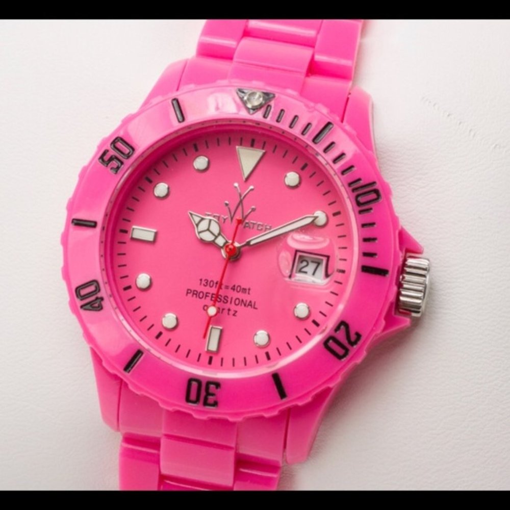 ToyWatch Monochrome Hot Pink Watch